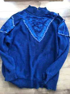 青色セーター　レディース　Lサイズ