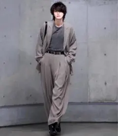 エクストラクオリティーレトロワイドシルエットパンツ　スラックス
