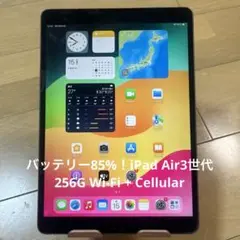 バッテリー85%！iPad Air3世代256GWi-Fi + Cellular