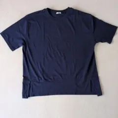 新品✨CINEMA CLUB ハニサラ半袖オーバーTシャツ ネイビー Lサイズのサムネイル