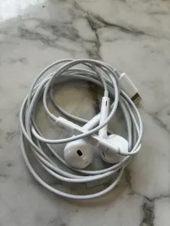 Lightningコネクタ付きホワイト有線イヤホン　iPhone