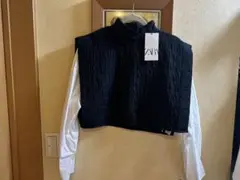 ZARA ブラック キルティングベスト