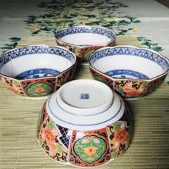 有田焼　吾山窯　金彩　古伊万里　4客　鉢　小鉢