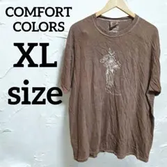 COMFORT COLORS 【XL】ブラウン 茶色 Tシャツ 大人カジュアル