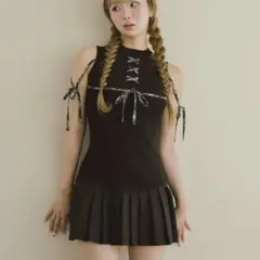 ドッキングレースアップミニワンピース Darich ダーリッチ