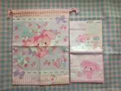ぼんぼんりぼん　巾着袋＆ランチクロス