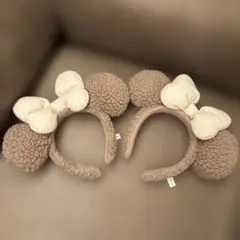 美品　ディズニー　ミニー　カチューシャ　もこもこ