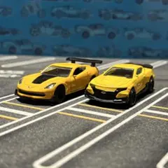 majorette Chevrolet camaro corvette 2台