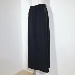 BE AREA ロングスカート　美シルエット　フレア　ブラック　無地
