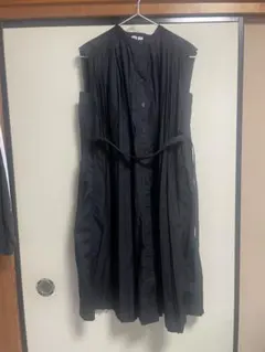 Uniqlo U ノースリーブ シャツワンピース ブラック S
