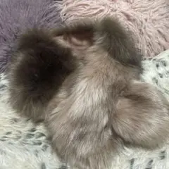 ITS'DEMO 2WAY配色フェイクファーマフラー