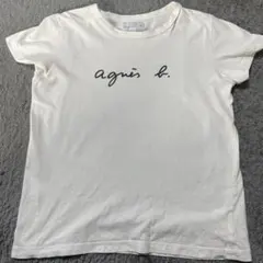 agnès b. ホワイト ロゴ Tシャツ サイズ2
