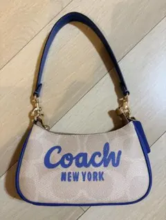 COACH ショルダーバッグ ベージュ ブルー