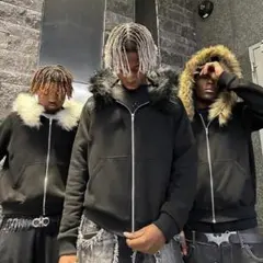 ファー付きダウン