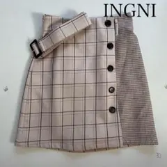 INGNI チェック柄 ミニスカート ベルト付き　Mサイズのサムネイル