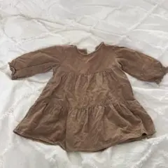 コーデュロイ ワンピース　ブラウンベージュ90