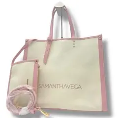 未使用品✨A4可 サマンサベガ 2way トート ショルダーバッグ キャンバス
