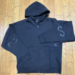 アディダス　ジップアップ　パーカー　黒