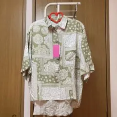 未使用！オリエンタルな柄のシャツ☆アジアン雑貨