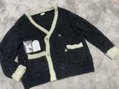 Darich バイカラーニットカーディガン 厚手