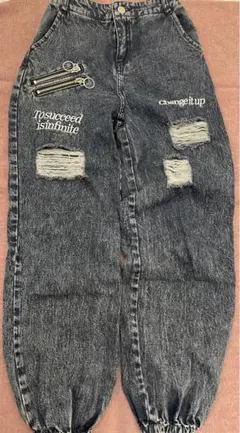 ANAP GIRL ダメージデニムパンツ 150