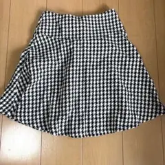 clear 千鳥柄 ミニスカート