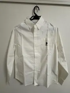 U.S. POLO ASSN. ホワイトボタンダウンシャツ コットン100%