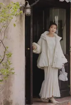 COCODEAL 中綿ボリュームコート アイボリー＋オーソモルマルチビタミン1本