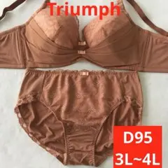新品未使用 トリンプ Ｄ９５ 脇深カッブブラ＆ショーツ セット 大きいサイズのサムネイル
