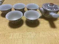 九谷焼 急須と湯飲み5個セット