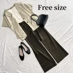 【秋色オフィスカジュアルコーデ3点セット】ジャケット＋トップス＋パンツコーデ売り