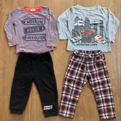 ベビー服 子供用服 4枚セット（Tシャツ・パンツ）90 100