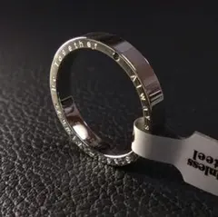 ✨未使用✨ サージカルステンレス ジルコニア 刻印リング（23号／シルバー）のサムネイル