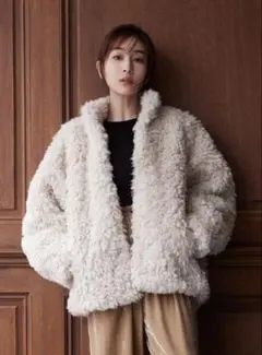 大人気！田中みな実　コラボ CLANE CURL FUR SHORT COAT