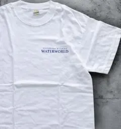90s WATERWORLD Tシャツ L 映画T 白 訳あり