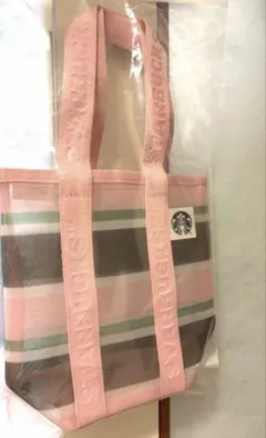 台湾限定 スターバックス ストライプ柄トートバッグのサムネイル