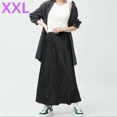 【新品】 GU ジーユー サテンロングスカート XXL(3L)