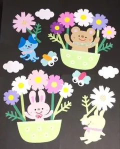 壁面飾り　コスモスの気球で秋探し♪