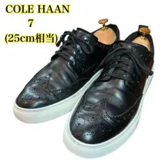 COLE HAAN スニーカー　ウィングチップ　レザー　ブラック　7(25)のサムネイル