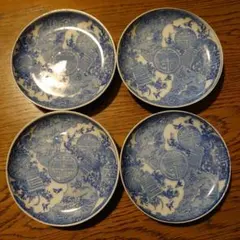 骨董／アンティーク　小皿　4枚