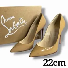 良品 クリスチャンルブタン エナメル パンプス ローファー ハイヒール 22cm