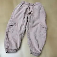淡いピンク カーゴパンツ 裏起毛