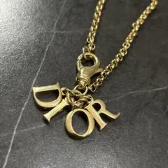 Christian Dior ロゴ チャーム ネックレス ゴールドのサムネイル
