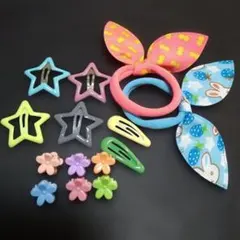 可愛い★ヘアピン•ヘアどめ•ヘアゴム★おまとめセット