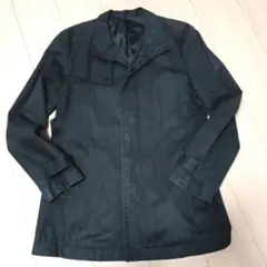 コムサイズム黒のトレンチコートL462番