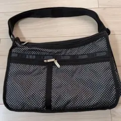 レスポートサック　デラックスエブリデイ　未使用黒と白のドット ショルダーバッグ