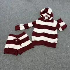 AZUL BY MOUSSY セットアップ ボーダー パーカーショートパンツ S 