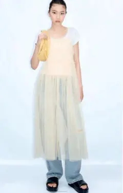 ZARA キナリ　キャミワンピース XS チュール