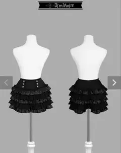 ♡ DimMoire 聖章ナポレオンフリルパンツ スカート Black ♡