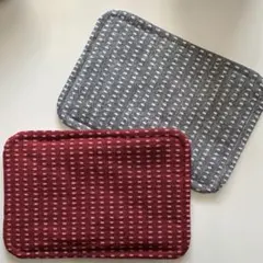 P58　グラタンマット／ポットマット　久留米織　和調　リバーシブル　ハンドメイド